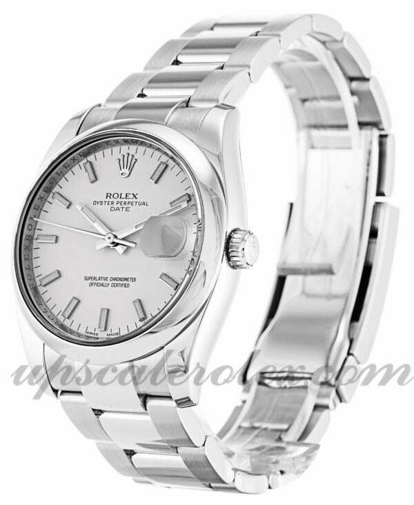 Rolex Oyster Perpetual Date Unisex 115200 34 mm Mostrador branco - Image 2
