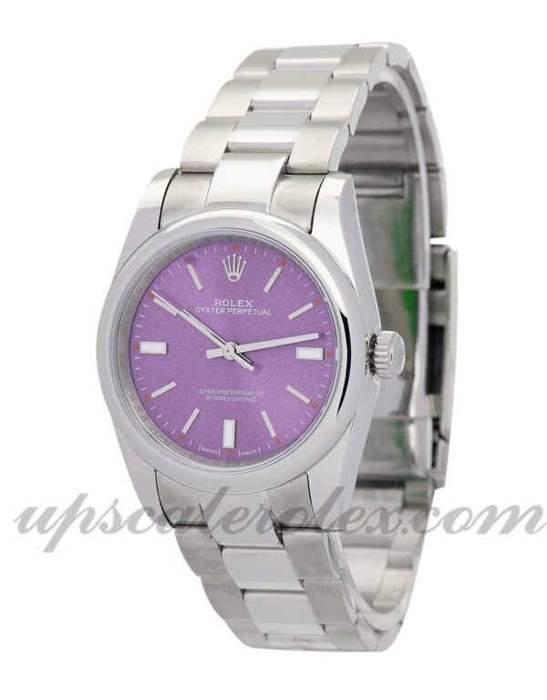 Senhoras Rolex Lady Oyster Perpetual 177200 26mm caixa movimento automático dial roxo - Image 2