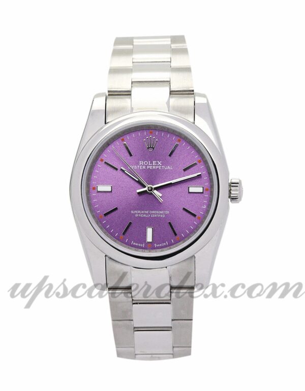 Senhoras Rolex Lady Oyster Perpetual 177200 26mm caixa movimento automático dial roxo