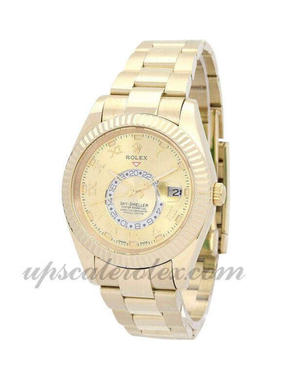 Rolex Mens Sky-Dweller 326938 42 mm Caixa Champagne Dial Movimento Automático - Image 2