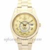 Rolex Mens Sky-Dweller 326938 42 mm Caixa Champagne Dial Movimento Automático