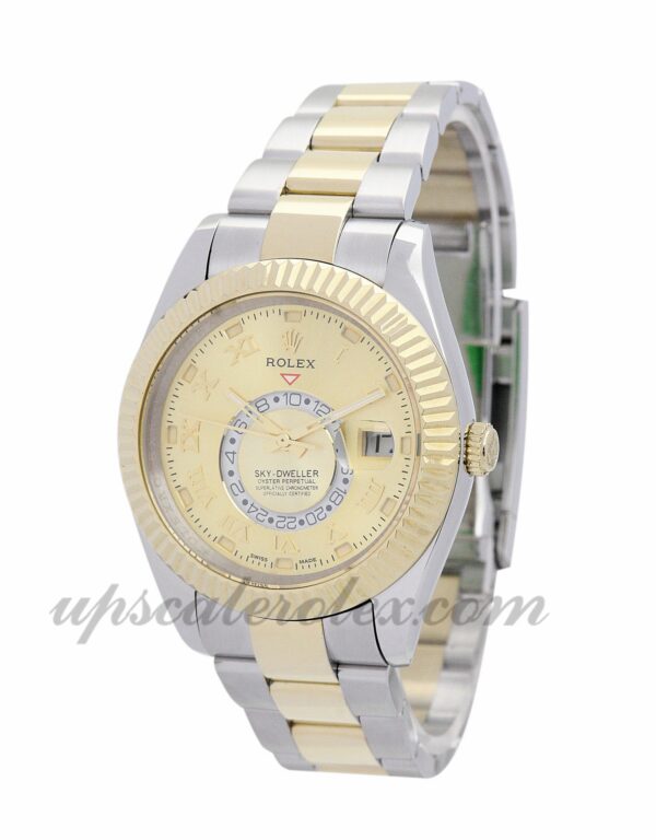 Rolex Mens Sky-Dweller 326938 42 mm Caixa Dourada Movimento Automático - Image 2