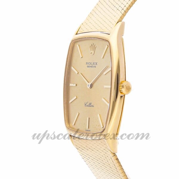 Caixa mecânica feminina Rolex Cellini 3807 26 mm x 31 mm (corda manual) Movimento dial champanhe - Image 3