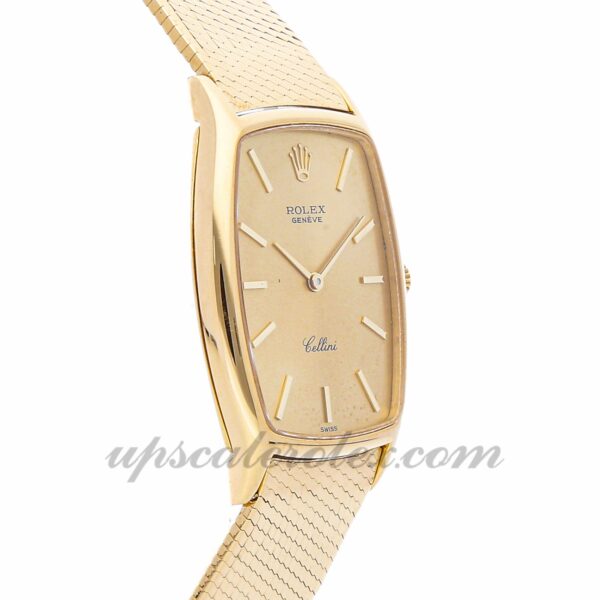 Caixa mecânica feminina Rolex Cellini 3807 26 mm x 31 mm (corda manual) Movimento dial champanhe - Image 4