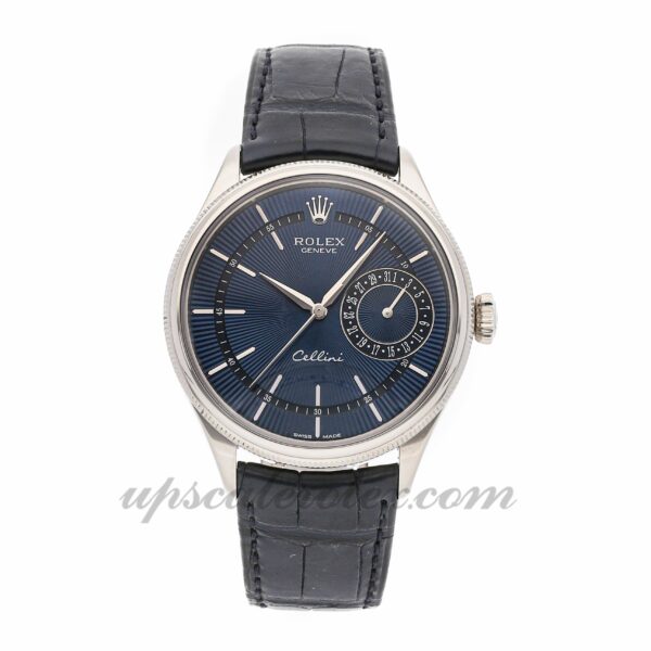 Masculino Rolex Cellini Date 50519 caixa 39 mm Movimento mecânico (automático) Mostrador azul