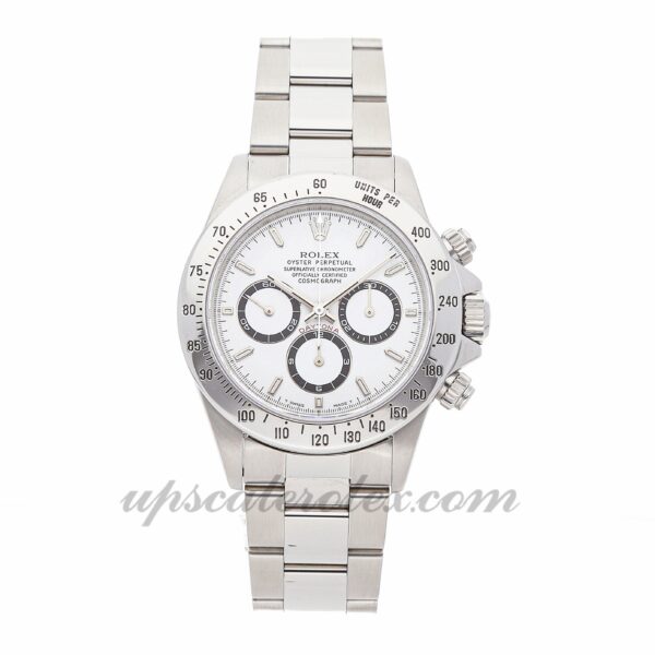 Caixa masculina Rolex Daytona 16520 40 mm Movimento mecânico (automático) Mostrador branco