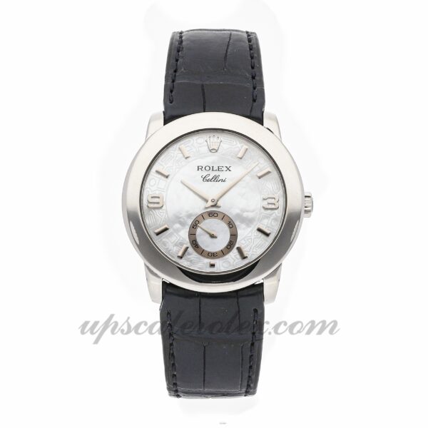 Rolex Cellini Cellinium 5240 masculino caixa 35 mm movimento mecânico (corda manual) mostrador branco