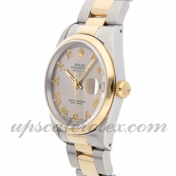 Masculino Rolex Datejust 16203 caixa 36 mm Mecânica (automático) Movimento dial cinza aço - Image 3