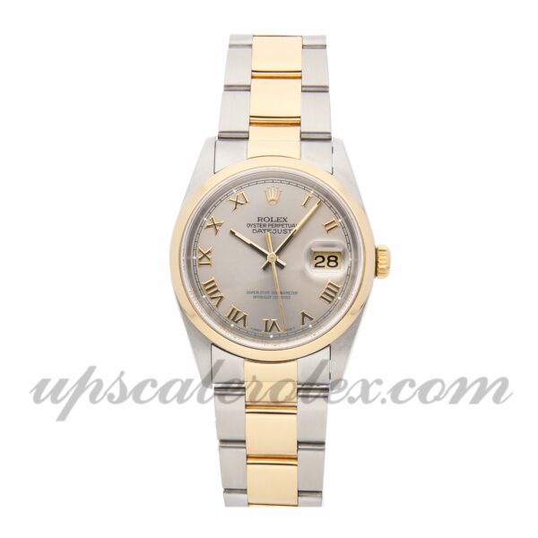 Masculino Rolex Datejust 16203 caixa 36 mm Mecânica (automático) Movimento dial cinza aço