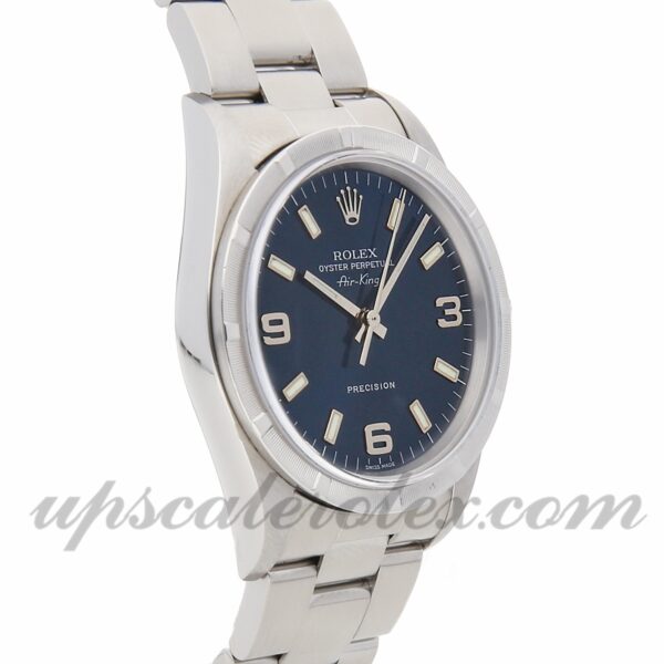 Masculino Rolex Air-king 14010 34 mm Caixa Mecânica (Automático) Movimento Mostrador Azul - Image 4