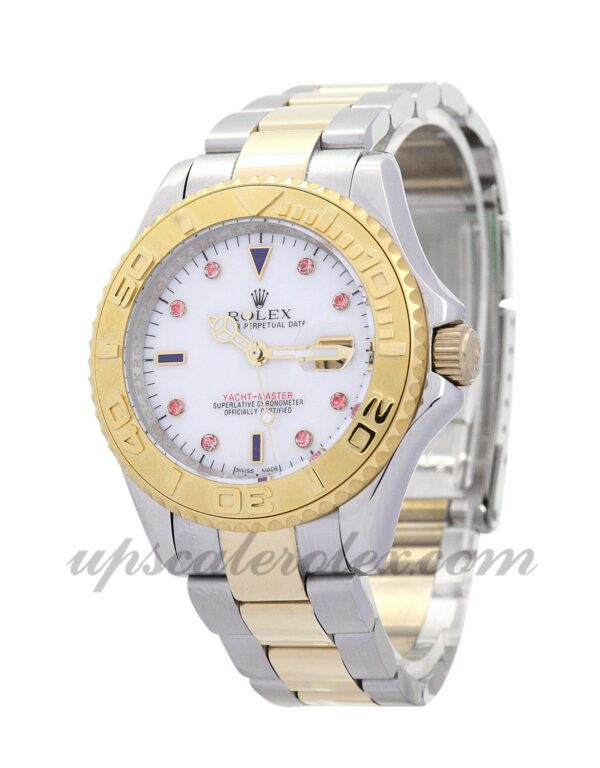 Homens Rolex Yacht-Master 16623 caixa 40 mm Movimento automático Diamante vermelho e mostrador branco - Image 2