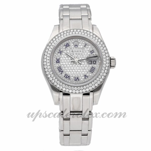 Senhoras Rolex Datejust Pearlmaster 80339 caixa 29 mm Movimento mecânico (automático) Mostrador de diamante