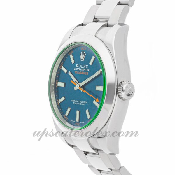 Caixa masculina Rolex Milgauss 116400gv 40 mm Movimento mecânico (automático) Mostrador azul - Image 3