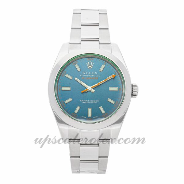 Caixa masculina Rolex Milgauss 116400gv 40 mm Movimento mecânico (automático) Mostrador azul