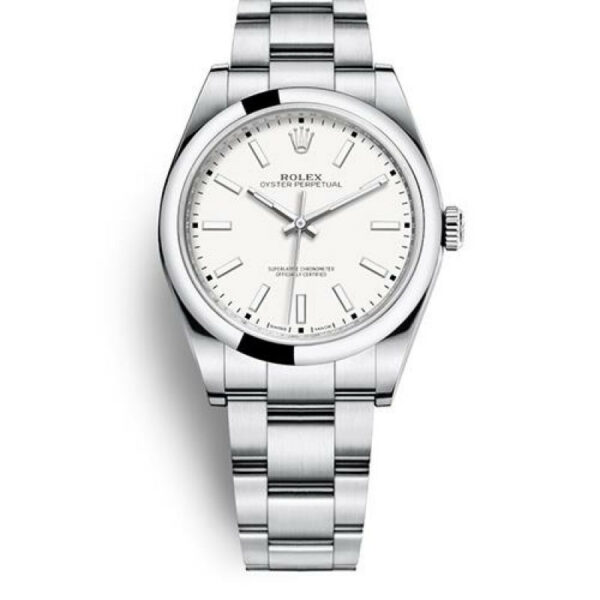 Relógio Rolex Oyster Perpetual 114300 White Ms 39mm
