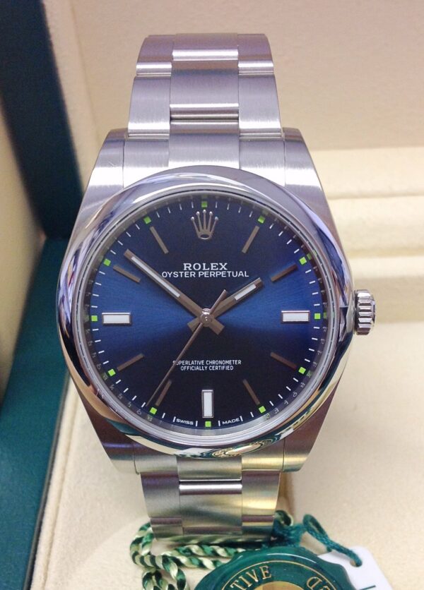 Relógio Rolex Oyster Perpetual 114300 Blue Ms 39mm - Image 2