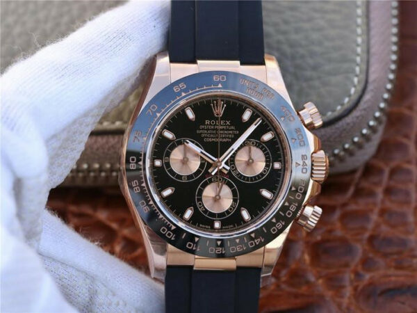 Relógio Rolex Daytona 116515ln Preto e Roleta Rosa Men 40mm - Image 2