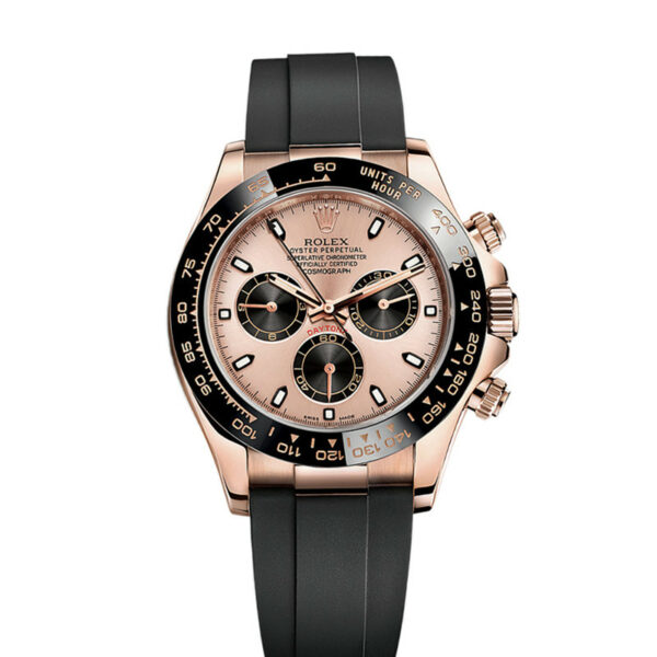 Relógio Rolex Daytona 116515 Rosa Ouro e Preto Roleta Masculino 40mm