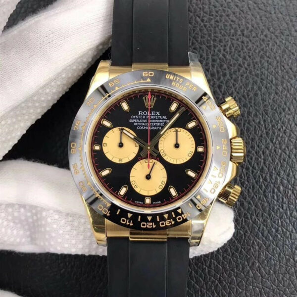 Relógio Rolex Daytona 116518 Black Plate Red Letter Golden Roulette Men 40mm - Image 2