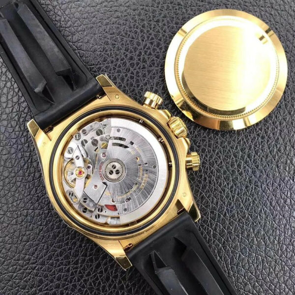 Relógio Rolex Daytona 116518 Black Plate Red Letter Golden Roulette Men 40mm - Image 6