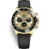Relógio Rolex Daytona 116518 Gold Dial e Black Roulette Men 40mm