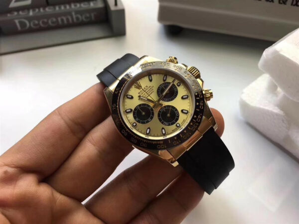 Relógio Rolex Daytona 116518 Gold Dial e Black Roulette Men 40mm - Image 2