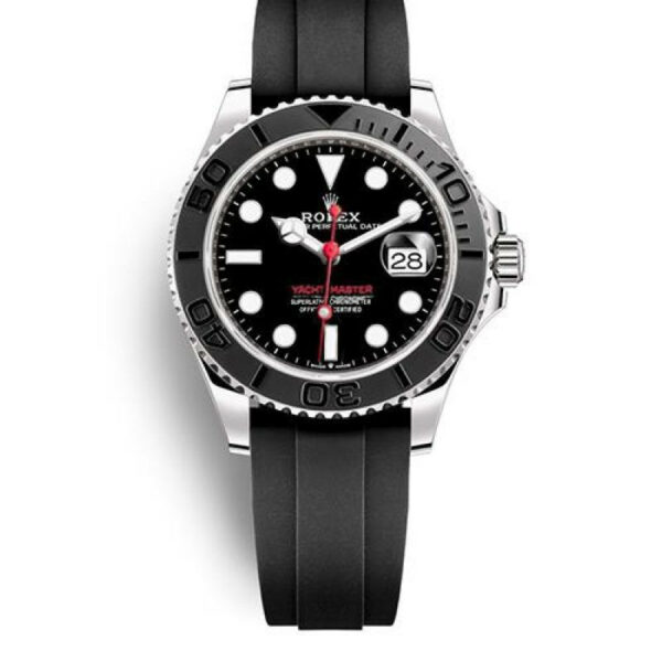 Relógio Rolex Yacht-Master 116655 Black Plate Red Letter Men 40mm