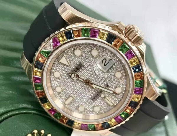 Relógio Rolex Yacht-Master 116655 Diamond Face Men 40mm - Image 6