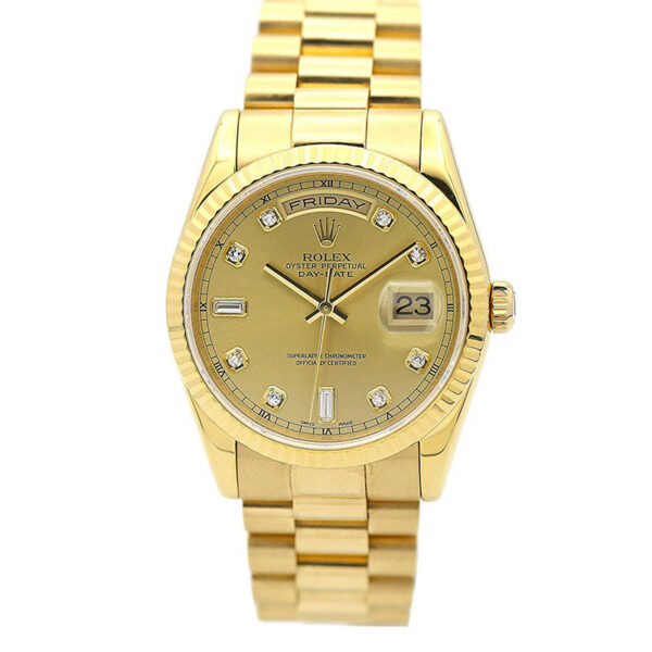 Relógio Rolex Day-Date 118238 Golden Men 36 mm