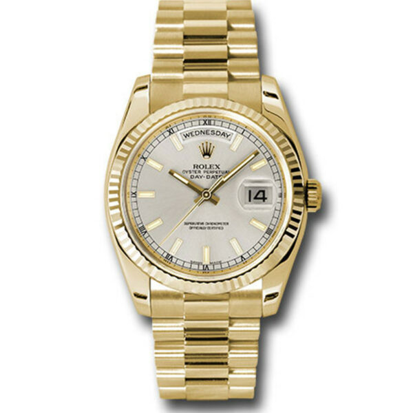 Relógio Rolex Day-Date 118238 Men 36 mm Branco