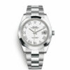 Relógio Rolex Datejust 126300 Branco Unisex 41mm