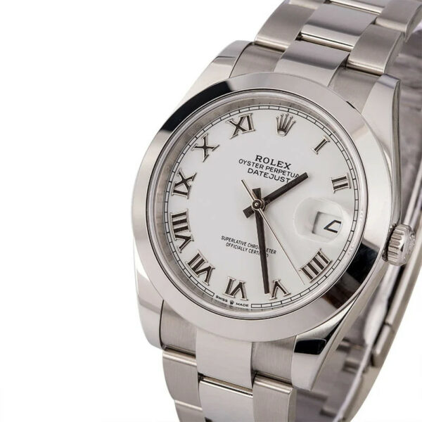 Relógio Rolex Datejust 126300 Branco Unisex 41mm - Image 3