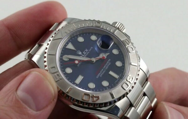 Relógio Rolex Yacht-Master 126622 azul com letras vermelhas masculino 40 mm - Image 3
