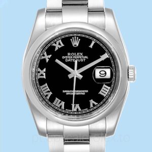 Rolex Datejust Masculino 116200BKRO 36mm Mostrador preto Oysterlock