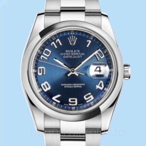 Rolex Datejust 116200BLCAO Masculino Oysterlock Automático Mostrador concêntrico azul