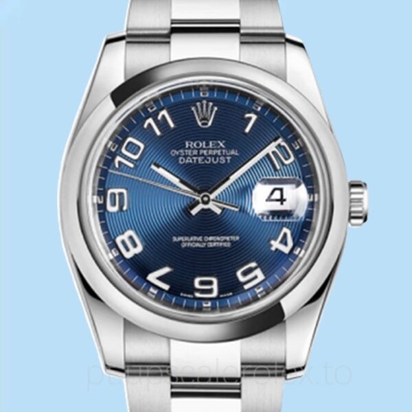 Rolex Datejust 116200BLCAO Masculino Oysterlock Automático Mostrador concêntrico azul