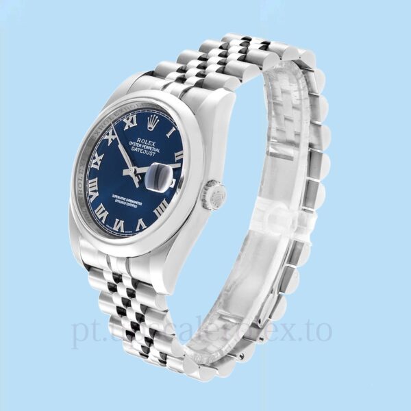 Rolex Datejust 116200BLRJ Masculino Tom prata Mostrador azul Pulseira - Image 3