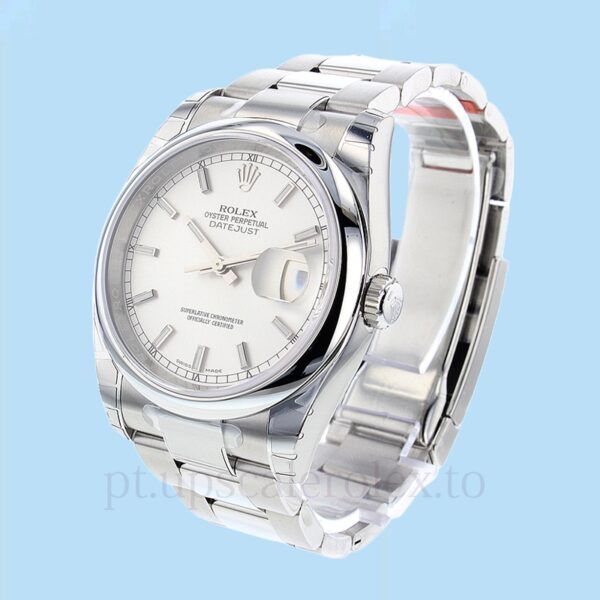 Rolex Datejust 116200SSO Masculino Oysterlock Tom prata - Image 3