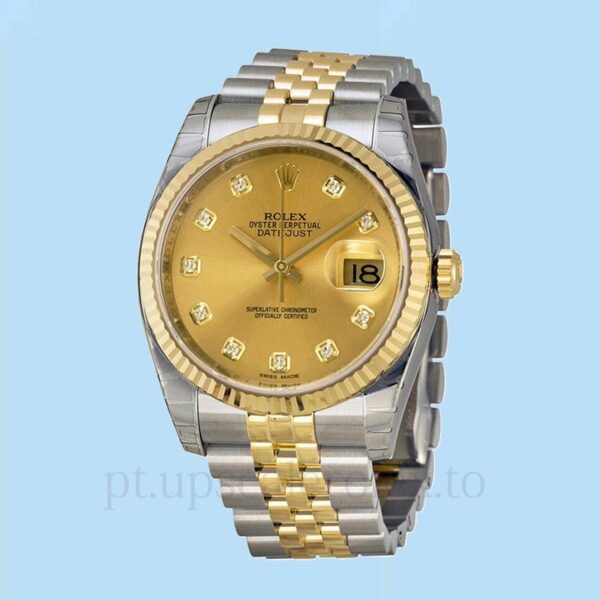 Rolex Datejust Masculino 116233-CDJ 36mm Mostrador de champanhe - Image 2