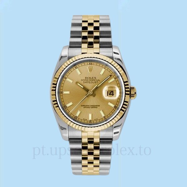 Rolex Datejust Masculino 116233-CSJ Pulseira Mostrador de champanhe Automático - Image 2