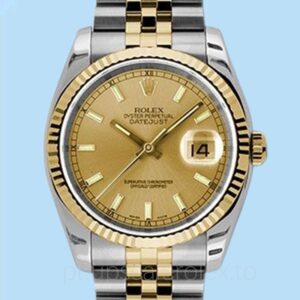Rolex Datejust Masculino 116233-CSJ Pulseira Mostrador de champanhe Automático