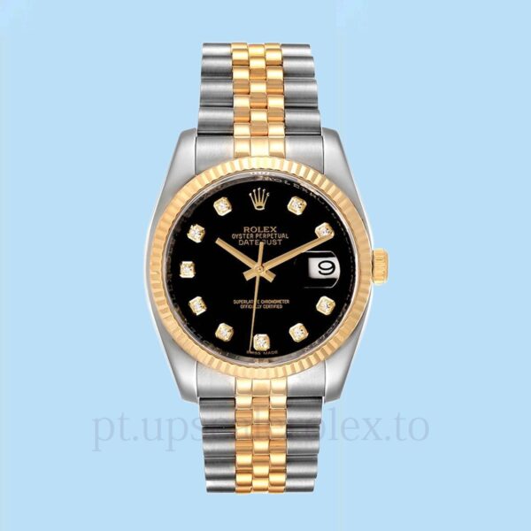 Rolex Datejust Masculino 116233BKDJ 36mm Automático Tom prata - Image 2