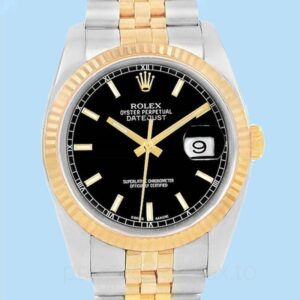 Rolex Datejust 116233BKSJ Masculino Automático 36mm Tom prata