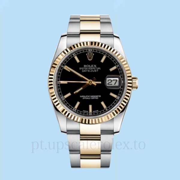Rolex Datejust 116233BKSO Masculino Automático Tom prata Mostrador preto - Image 2