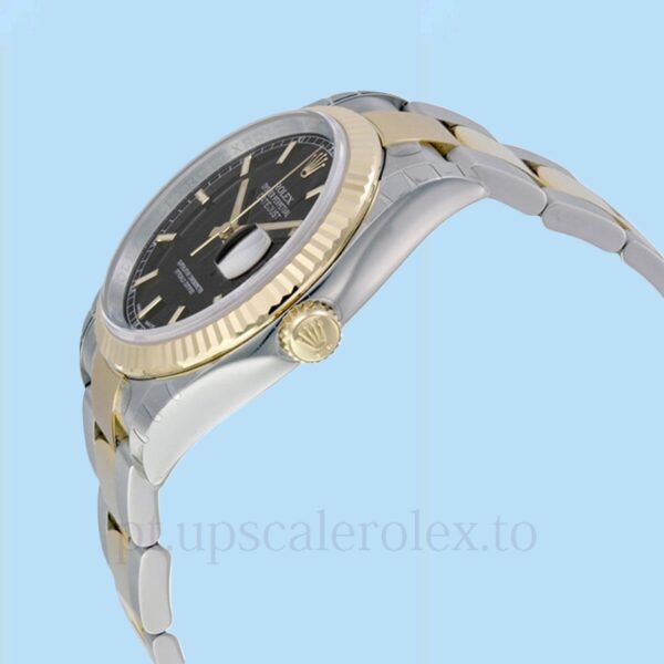 Rolex Datejust 116233BKSO Masculino Automático Tom prata Mostrador preto - Image 3