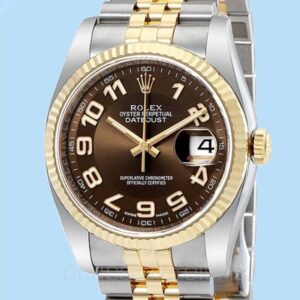 Rolex Datejust Masculino 116233BRAJ Mostrador marrom 36mm