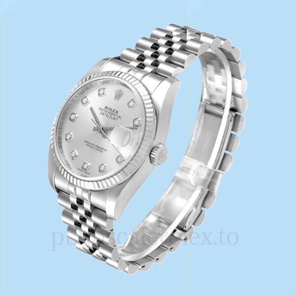 Rolex Datejust Masculino 116234-SDJ Tom prata Pulseira - Image 3