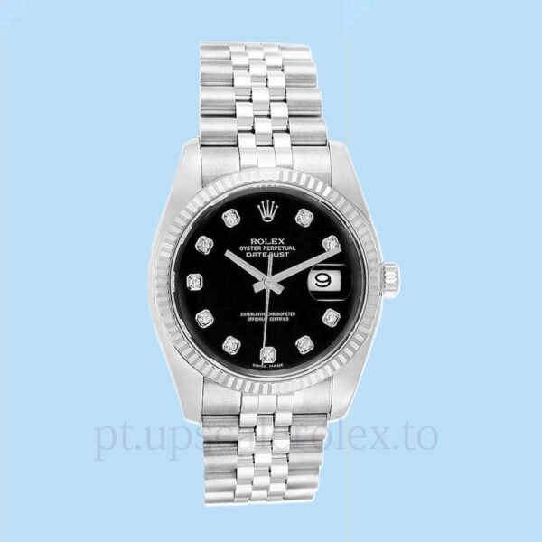 Rolex Datejust 116234BKDJ Masculino Tom prata Pulseira Automático - Image 2