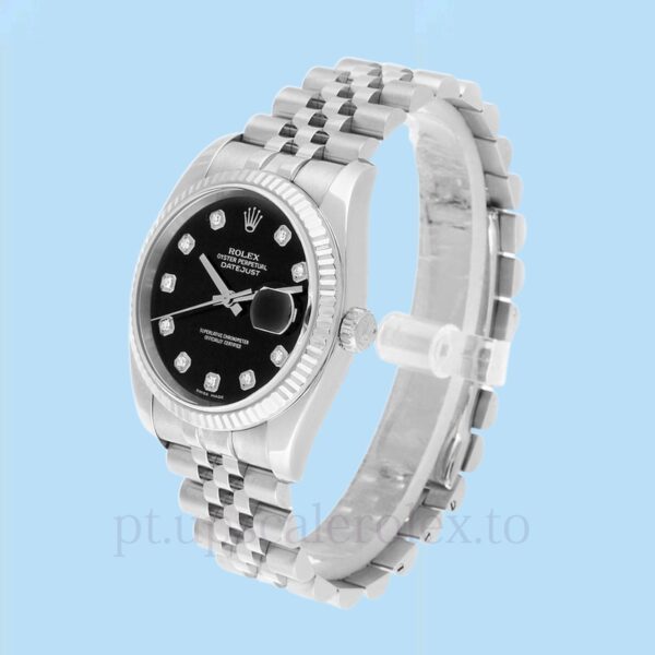 Rolex Datejust 116234BKDJ Masculino Tom prata Pulseira Automático - Image 3