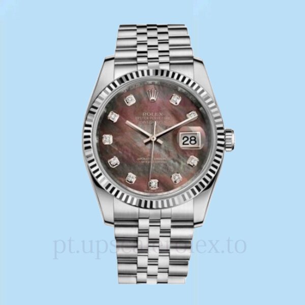 Rolex Datejust 116234BKMDJ Masculino Automático Tom prata Madrepérola Dial - Image 2